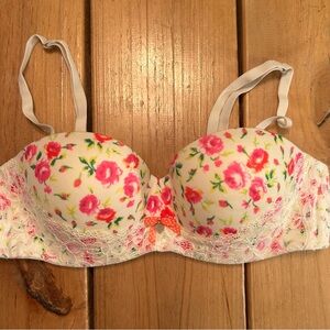 Floral Lace Underwire Bra